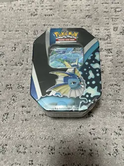 Pokemon TCG Vaporeon V Eevelutions Tin Factory Sealed - Image 1