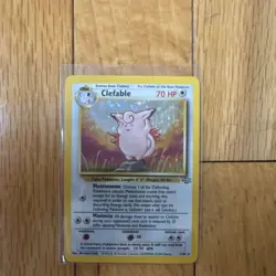 Pokemon Clefable Jungle Holo Rare Unlimited 70 HP 01/64 English Card - Image 1