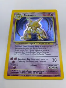 Alakazam 1/130 Base Set 2 Holo Pokemon - Image 1