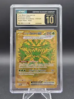 Pokemon Teal Mask Ogerpon ex (2025) Prismatic Evolutions 177/131 CGC PRISTINE 10 - Image 1