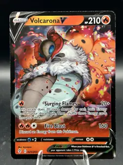 2021 Pokemon Card Volcarona V 021/203 Ultra Rare Evolving Skies NM - Image 1
