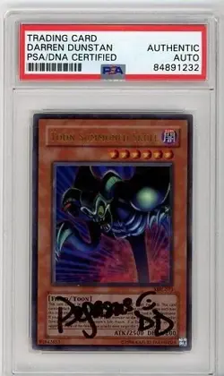 PSA Signed Darren Dunstan Yu-Gi-Oh! TCG Toon Summoned Skull Magic Ruler MRL-073 - Image 1