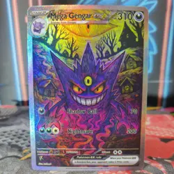 Pokemon Gengar EX Shadow Ball Nightmare ACG Custom Made FanArt Holo With Texture - Image 1
