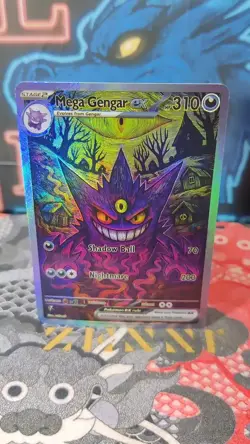Pokemon Gengar EX Shadow Ball Nightmare ACG Custom Made FanArt Holo With Texture - Image 2