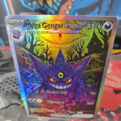 Pokemon Gengar EX Shadow Ball Nightmare ACG Custom Made FanArt Holo With Texture - Image 3