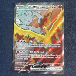 Team Rocket's Moltres ex 208/182 Full Art English Destined Rivals Pokemon TCG NM - Image 1