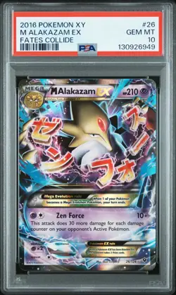 Pokemon M Alakazam EX 26/124 Ultra Rare XY Fates Collide PSA 10 GEM MINT - Image 1