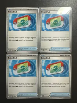 4x Poke Pad 081/088 - NM Perfect Order Pokemon Playset ME03 - Image 1