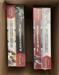 Pokemon Reshiram/Archaludon & Black Kyurem/Melmetal EX Collection Box Bundles - Image 1
