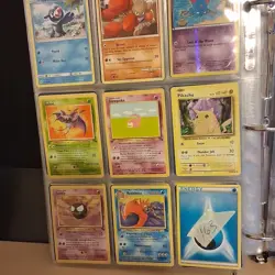 Pokemon TCG 2016 Lot of 9, Pikachu, Hitmonchan, Tentacool, Popplio, Zubat - Image 1