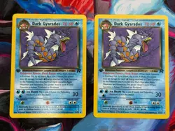 (2) 1st Edition Dark Gyarados Vintage Lot - Pokemon 1999-2000 - Team Rocket - Image 1