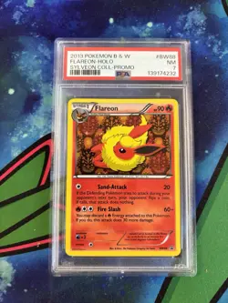 2013 Pokemon Black & White Promo BW88 Flareon Holo Sylveon Collection PSA 7 NM - Image 1