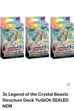 YuGiOh STRUCTURE DECK: LEGEND OF THE CRYSTAL BEASTS x3 Now Shipping English NEW - Image 1