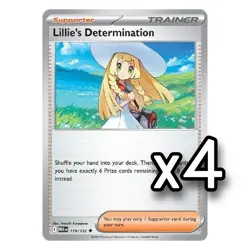 4x Lillie's Determination 119/132 Mega Evolution Pokemon Playset x4 - Image 1