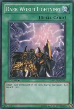 Dark World Lightning - SDGU-EN024 - Common - 1st Edition - Lightly Played - Image 1