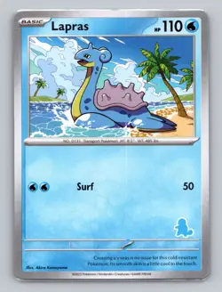 Lapras - (Squirtle Stamped) My First Battle Deck Promo Rare Pokemon Card - NM - Image 1