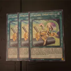 Yu-Gi-Oh! Synchro Overtake 1st Edition Spell Card Lot (3) Secret Rare LP - Image 1