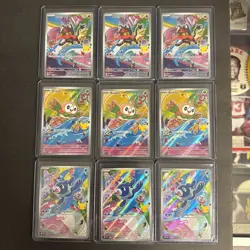 pokemon tcg first partner illustration collection Lot Of 9 Cards (3x Each) - Image 1