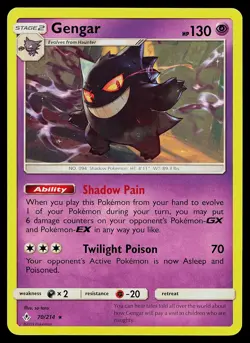Pokemon Card Unbroken Bonds Gengar 70/214 Rare - Image 1