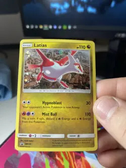 Latias SM135 Sun & Moon Black Star Promo Cosmos Holo Pokemon Card - Image 1