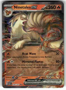 Ninetales ex 038/165 SV: Scarlet & Violet 151 NM Pokemon Card TCG - Image 1