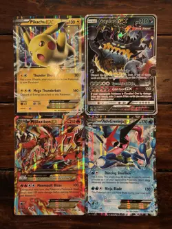 Pokemon TCG Jumbo Card LOT! Pikachu / Blaziken / Ash-Greninja / Guzzlers - HP - Image 1
