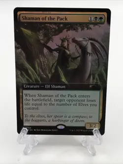 Magic The Gathering Shaman of the Pack Borderless Promo Foil MTG Trading Card NM - Image 1