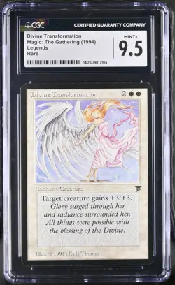 DIVINE TRANSFORMATION Legends Rare CGC 9.5 MTG [Nostalgium] - Image 1