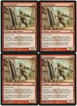 MTG Wrecking Ogre x4 Gatecrash Rare LP Playset - Image 1