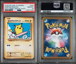 Surfing Pikachu 2016 Pokemon JPN XY Promo 20th ANV Special Pack #264 PSA 10 - Image 3