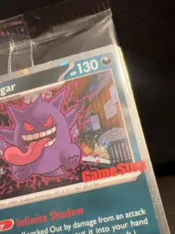 *DOUBLE SWIRL* over the BED+ T left! Gengar 050/088 GameStop Promo Pokemon card - Image 5