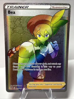 Bea 193/185 Rainbow Secret Rare Full Art SWSH04: Vivid Voltage Pokemon TCG - NM - Image 1