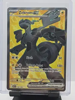 Pokemon Zekrom ex Black Bolt Full Art Ultra Rare 158/086 NM - Image 1