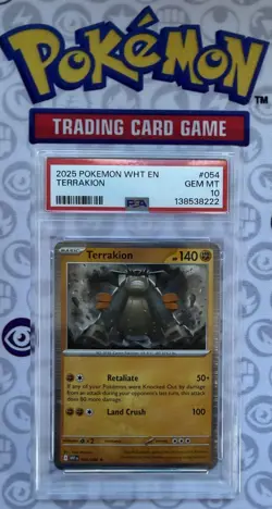 Pokemon TCG - Terrakion- 054/086 - (Holo Rare) - SV: White Flare GEM MINT PSA 10 - Image 1
