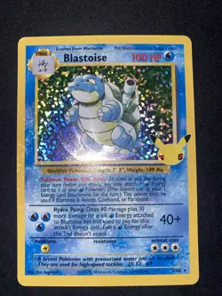 Blastoise 2/102 Near Mint Celebrations Holo Pokemon - Image 1