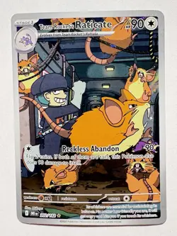 Pokemon Team Rocket's Raticate 202/182 Sv10 Destined Rivals Illustration Rare H… - Image 1