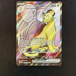 Pokemon TCG Team Rockets Persian EX Full Art 219/182 Destined Rivals Ultra Rare - Image 1