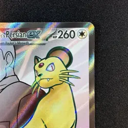 Pokemon TCG Team Rockets Persian EX Full Art 219/182 Destined Rivals Ultra Rare - Image 5