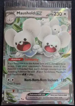 Maushold EX 155/182 Pokemon Paradox Rift NM Sealed - Image 1