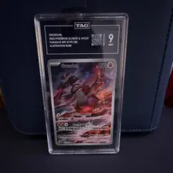 2023 POKEMON PARADOX RIFT #199/182 GROUDON-HOLO ILLUSTRATION RARE TAG 9 - Image 1