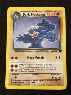 Dark Machamp - 10/82 Team Rocket Unlimited Holo Rare Pokemon - NM - Image 1