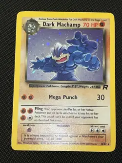 Dark Machamp - 10/82 Team Rocket Unlimited Holo Rare Pokemon - NM - Image 2