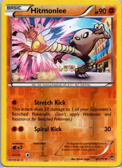 Pokemon TCG Hitmonlee 47/111 Furious Fists Rev Holo NM - Image 1