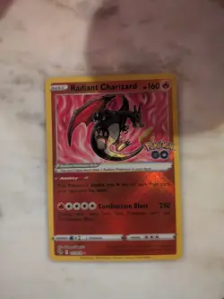 Radiant Charizard Pokemon GO 011/078 Radiant Rare Holo 160 HP Combustion Blast - Image 1