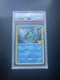 2021 Pokemon squirtle - holo McDonald’s collection psa 10 - Image 1