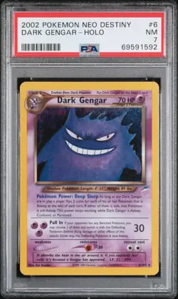 2002 POKEMON NEO DESTINY #6 DARK GENGAR-HOLO PSA 7 - Image 1