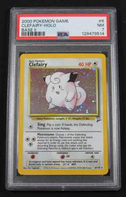 2000 Pokemon Game Base II CLEFAIRY HOLO 6/130 PSA 7 NM - Image 1