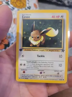 Pokemon TCG Eevee Team Rocket 1st Edition Regular Finish Eevee 55/82 NM/LP - Image 1