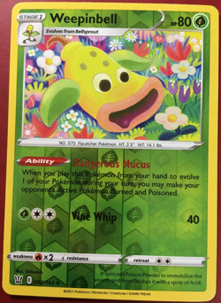 POKEMON WEEPINBELL 002/163 BATTLE STYLES UNCOMMON REVERSE HOLO NEAR MINT - Image 1