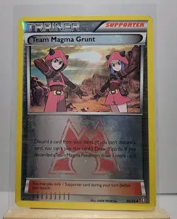 POKEMON TEAM MAGMA GRUNT 30/34 UNCOMMON REVERSE HOLOFOIL DOUBLE CRISIS MP - Image 1